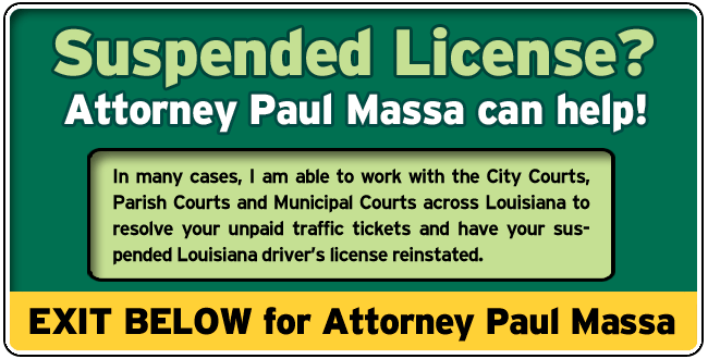 St. Landry Parish, Louisiana License Restoration Lawyer Paul Massa